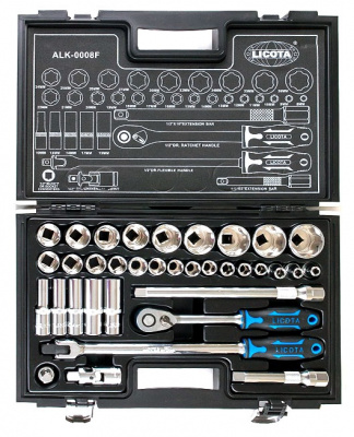 купить LICOTA ALK-0008F Набор торцевых головок 1/2" 6гр. 35пр. 8-36мм