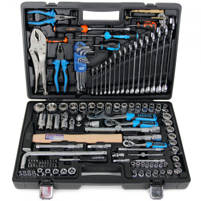 купить LICOTA ALK-8022F Набор инструмента 1/4", 3/8", 1/2", 6 и 12 гр. 131 пр.