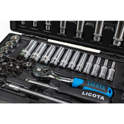 купить LICOTA ALK-8021FW Набор торцевых головок 1/4" 62 пр., дюйм и метрика
