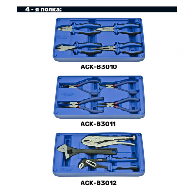 купить LICOTA AWX-2603BTSBK02 Телега инструментальная 366пр., 7 полок, пласт. стол., ложемент-кейс, сине-серая