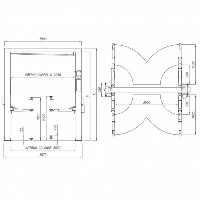 купить Werther-OMA 208I-5L (OMA 513L) Подъемник двухстоечный, симметричный, г/п 5000 кг