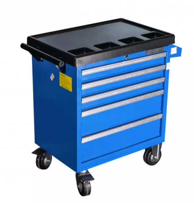 купить LICOTA  AWX-2602B-N-R-ST Тележка инструментальная с карманом, со столешницей, 5 полок, синяя