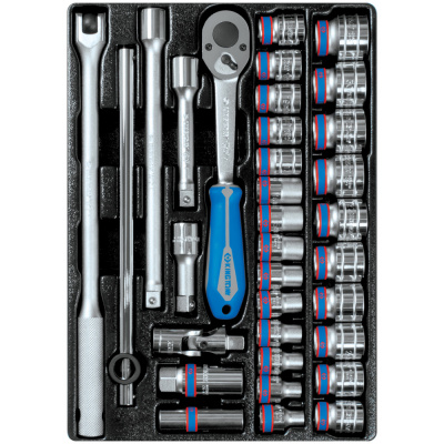 купить KING TONY 9-4333MR03 НАБОР ТОРЦЕВЫХ ГОЛОВОК 1/2" С ПРИНАДЛЕЖНОСТЯМИ, ЛОЖЕМЕНТ, 33 ПРЕДМЕТА KING TONY 9-4333MR03