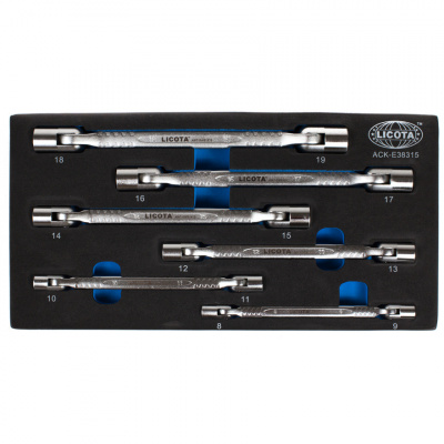купить LICOTA ACK-E38315 Набор ключей торцевых карданных 8-19 мм, 6 пр., ложемент EVA