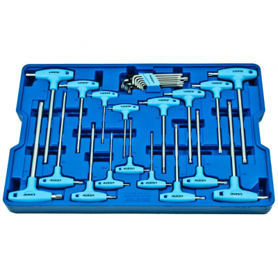 купить LICOTA ACK-B1002 Набор ключей Т-образных шестигранных и торкс, с пластиковой рукояткой, 26пр., в ложементе