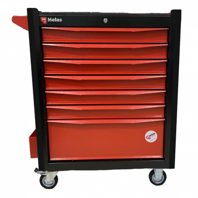 купить Тележка инструментальная HELAS с центральным замком, 7 ящиков, сине-серая