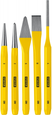 купить STAYER 21077-H5 Набор зубил и кернеров в пластиковом держателе 5 предм, Professional