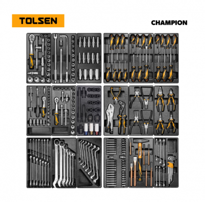 купить TOLSEN TT85416-239 Набор инструментов "CHAMPION" для тележки, 18 ложементов, 239 предметов