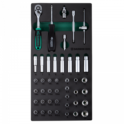 купить GARWIN 645010 Набор торцевых головок 1/4" 43 пр. в ложементе EVA