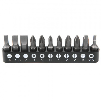 купить Набор бит 1/4" 25 мм на держателе SL, PH, PZ, HEX LICOTA