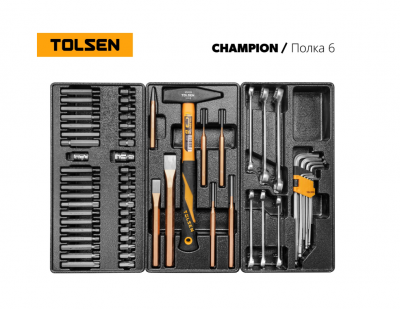 купить TOLSEN TT85416-239 Набор инструментов "CHAMPION" для тележки, 18 ложементов, 239 предметов