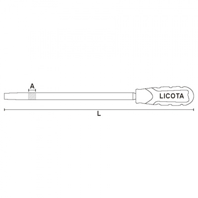 купить LICOTA RFE208 Напильник квадратный личной №2, 200 мм, с рукояткой