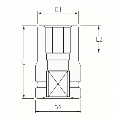 купить GARWIN 626557-1 Набор ударных головок глубоких 1" 14 пр. 22-60 мм