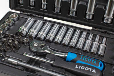 купить LICOTA ALK-8021FW Набор торцевых головок 1/4" 62 пр., дюйм и метрика