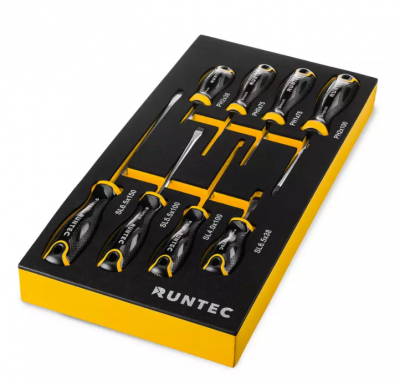 купить Набор отверток RUNTEC S2 в ложементе EVA, 8 предметов