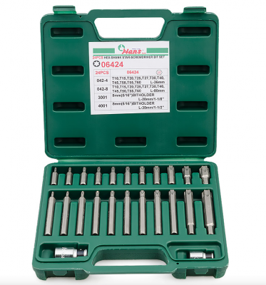 купить Комплект бит TORX 24 штуки в  кейсе HANS