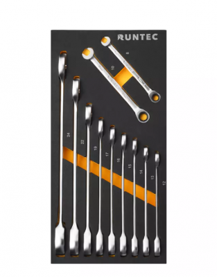 купить RUNTEC RT-HT145STD-7G Тележка инструментальная 7 полочная Standart серая с комплектом инструмента, 145 предметов