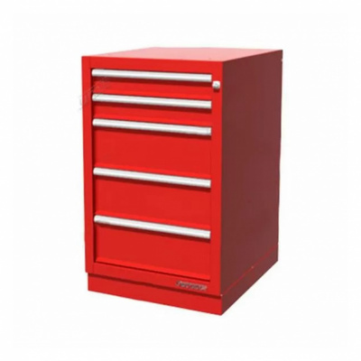купить FERRUM 01.405L- 3000 Тумба верстачная с 5 ящиками с напр. на развернутом подшипнике 600х500х820мм - красный
