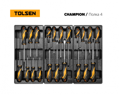 купить TOLSEN TT85416-239 Набор инструментов "CHAMPION" для тележки, 18 ложементов, 239 предметов