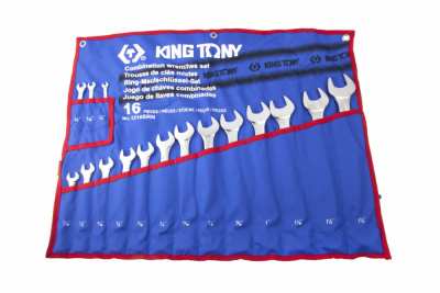 купить  1216SRN НАБОР КОМБИНИРОВАННЫХ КЛЮЧЕЙ, 1/4"-1&1/4", 16 ПРЕДМЕТОВ KING TONY 1216SRN