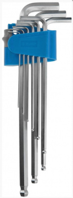 купить ЗУБР 27466-H9 Набор длинных имбусовых ключей 9 шт 