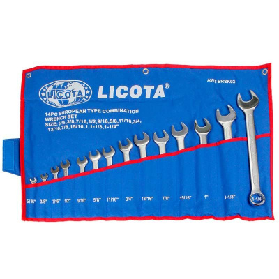 купить LICOTA AWT-ERSK03 Набор ключей комбинированных дюймовых 14 предметов 5/16-1-1/4"