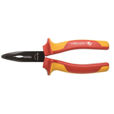 купить  HT1P919 HOEGERT Пассатижи изолированные удлиненные с полукруглыми изогнутыми губками 160 мм, 1000 V, VDE