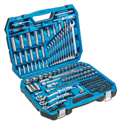 купить HOEGERT HT1R444 Набор инструментов 1/4", 3/8",1/2", 222 шт.