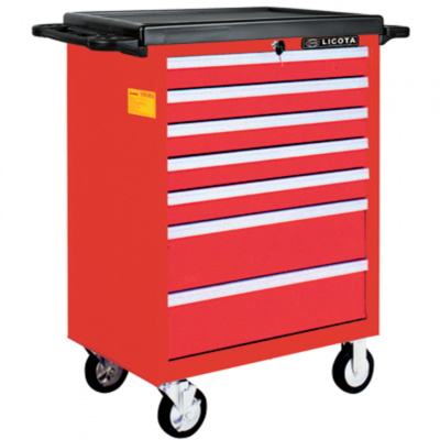 купить LICOTA AWX-2603BTS-R Телега инструментальная 7 полок, пласт. столешница, красная