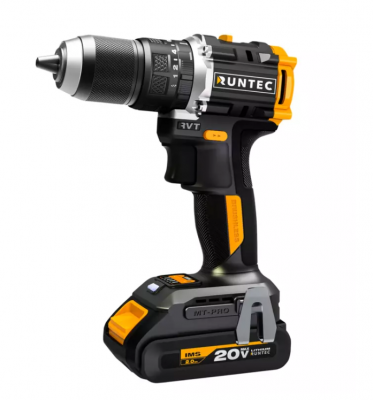 купить RUNTEC RT-ID223 Дрель-шуруповерт ударная аккумуляторная RUNTEC PRO 13 мм, 20В, 2*2Ач, 60Нм