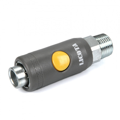 купить LICOTA SR40PM Пневматический разъем, быстросъемный, двухкомпонентный, с предохранителем 1/2" внешняя резьба