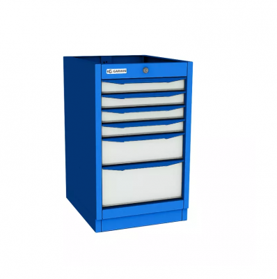 купить GARWIN INDUSTRIAL 004113-5005-7035 Тумба для верстака 6 ящиков сине-серая RAL5005/7035