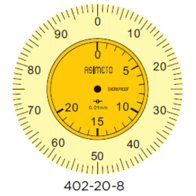 купить ASIMETO 402-20-8 Индикатор часового типа ИЧ 0-20 мм, 0,01 мм, с защитой от толчков