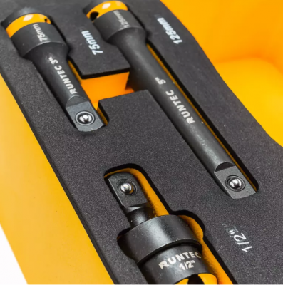 купить RUNTEC RT-IS1E51F Набор ударных головок с аксессуарами 1/2", 8-32 мм, CrMo в ложементе EVA, 51 предмет