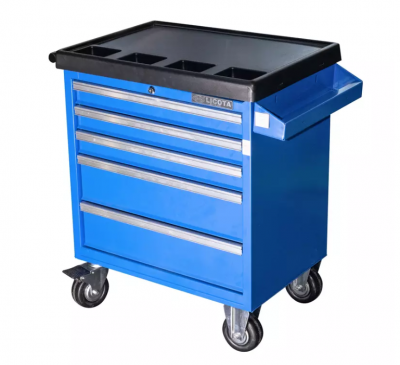 купить LICOTA  AWX-2602B-N-R-ST Тележка инструментальная с карманом, со столешницей, 5 полок, синяя