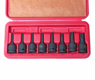 купить JTC JTC-J408T НАБОР ГОЛОВОК ТОРЦЕВЫХ 1/2" TORX (Т25-Т60) УДАРНЫХ L=60ММ (В КЕЙСЕ) 9 ПРЕДМЕТОВ