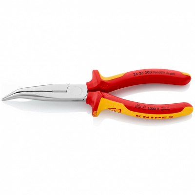 купить Knipex KN-2626200 Плоские круглогубцы с режущими кромками VDE 200 мм 1000v