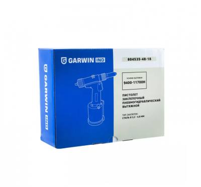 купить GARWIN INDUSTRIAL 804535-48-18 Пистолет заклепочный пневмогидравлический вытяжной; до 4,8 мм сталь; 9400Н; ход 18 мм, без накопителя