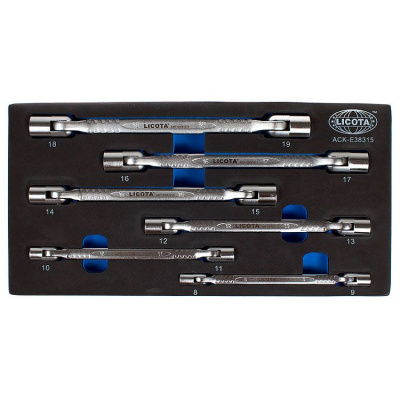 купить LICOTA ACK-E38315 Набор ключей торцевых карданных 8-19 мм, 6 пр., ложемент EVA