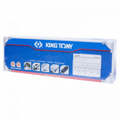 купить KING TONY 4215MR Набор глубоких торцевых головок 1/2", двенадцатигранные, 10-32 мм, 15 предметов 