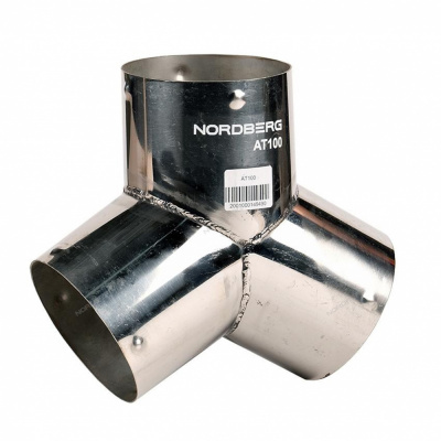 купить NORDBERG AT100 Насадка металлическая Y-образная для шланга D=100 мм