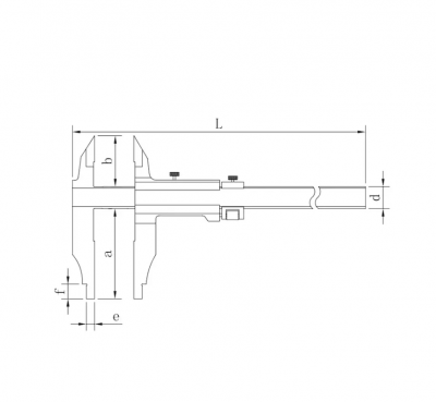 купить ASIMETO 302-12-0 Штангенциркуль нониусный с ножевидными измерительными губками 0,05 мм, 0-300 мм