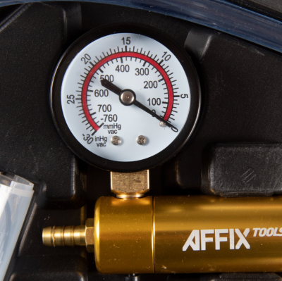 купить AFFIX AF12030015C Вакуумметр, от -1 до 0 бар, комплект адаптеров, кейс, 15 предметов