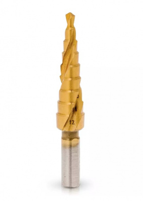 купить RUNTEC RT-DS4-12-9 Сверло ступенчатое RUNTEC 4-12 мм, 9 ступеней, HSS-TiN