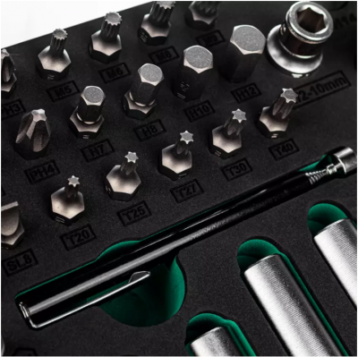 купить GARWIN PRO 646015 Набор торцевых головок с аксессуарами, 134 пр. в ложементе EVA