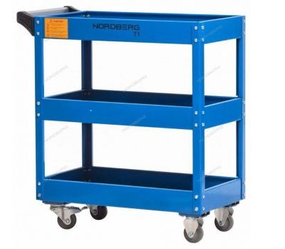 купить NORDBERG T1(B) Тележка инструментальная, 3 полки, синяя