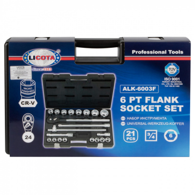 купить LICOTA ALK-6003F (ASK-10060) Набор торцевых головок 3/4" 6гр. 21пр., 19-50мм