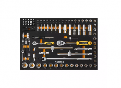 купить RUNTEC RT-HT273STD-6G Тележка инструментальная 6 полочная Standart серая с комплектом инструмента, 273 предмета