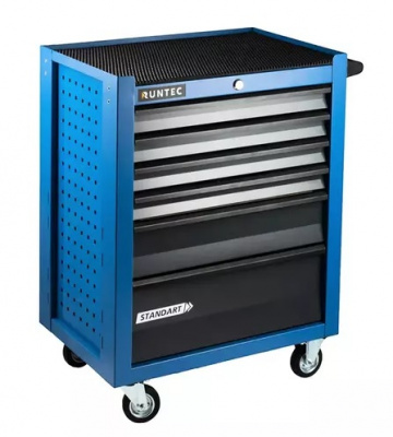 купить RUNTEC RTSTD-6B Тележка инструментальная 6 полочная Standart синяя