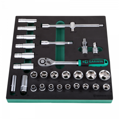 купить GARWIN 646065 Набор торцевых головок 1/2" 31 пр. в ложементе EVA